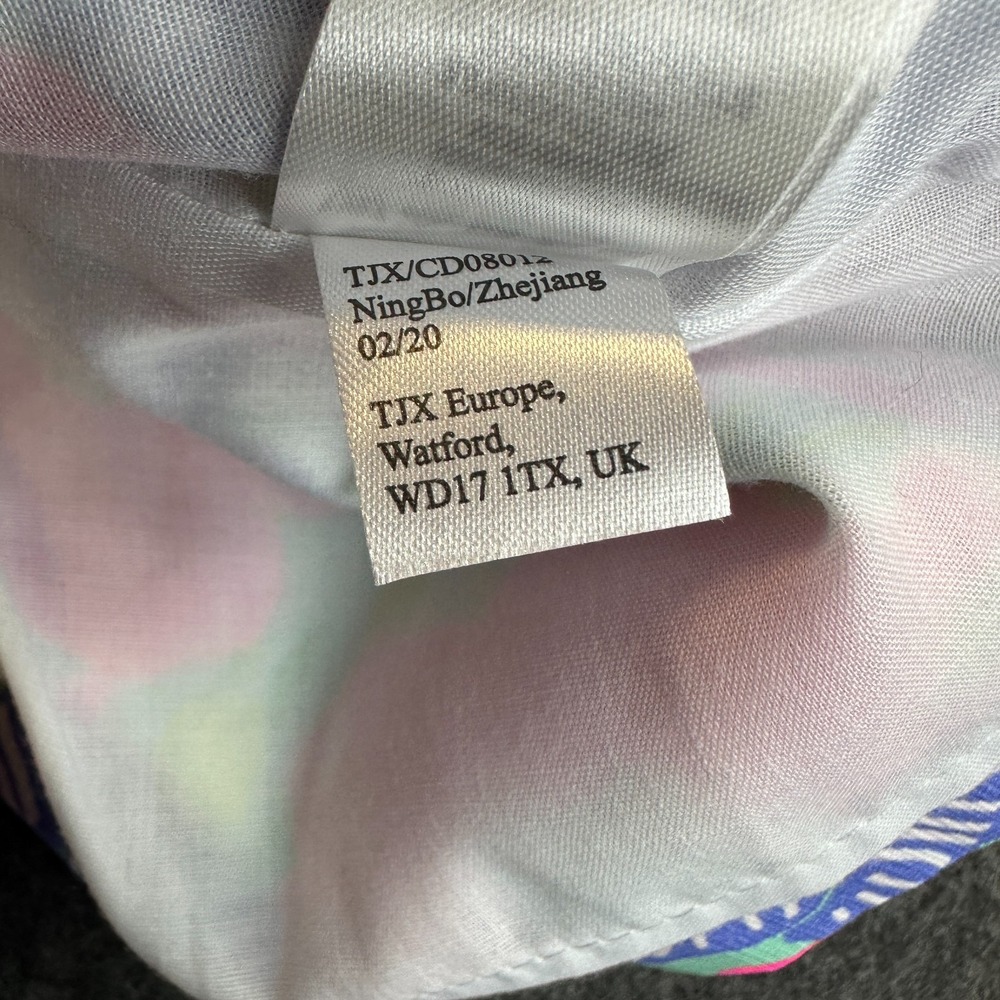 Tommy Bahama Girls Pink Blue Floral Cotton Pique Shift Dress Size 7 Tropical - Picture 10 of 15